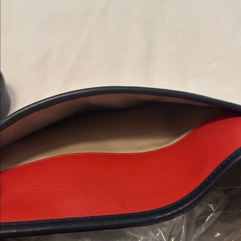 VTG Coach Patricia Legacy crossbody blue, orange & tan leather w/tassel turnlock - Picture 10 of 16